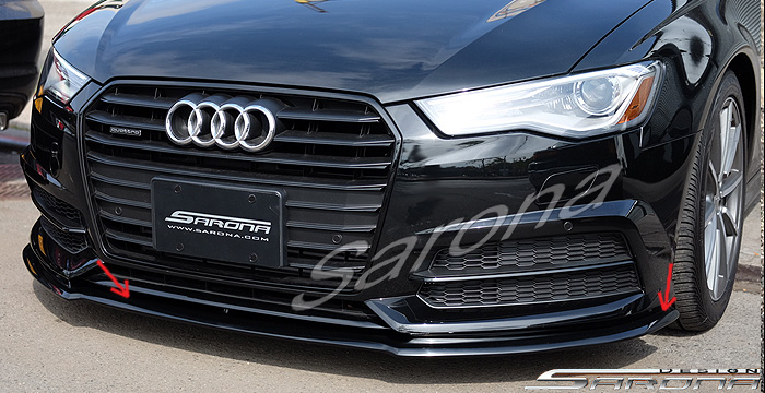 Custom Audi A6  Sedan Front Add-on Lip (2016 - 2017) - $390.00 (Part #AD-007-FA)